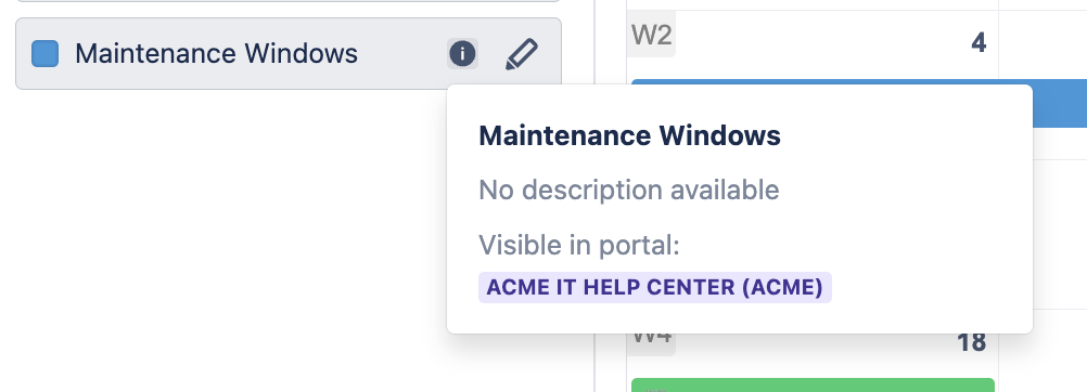 Calendar Portal Visibility Info in Jira