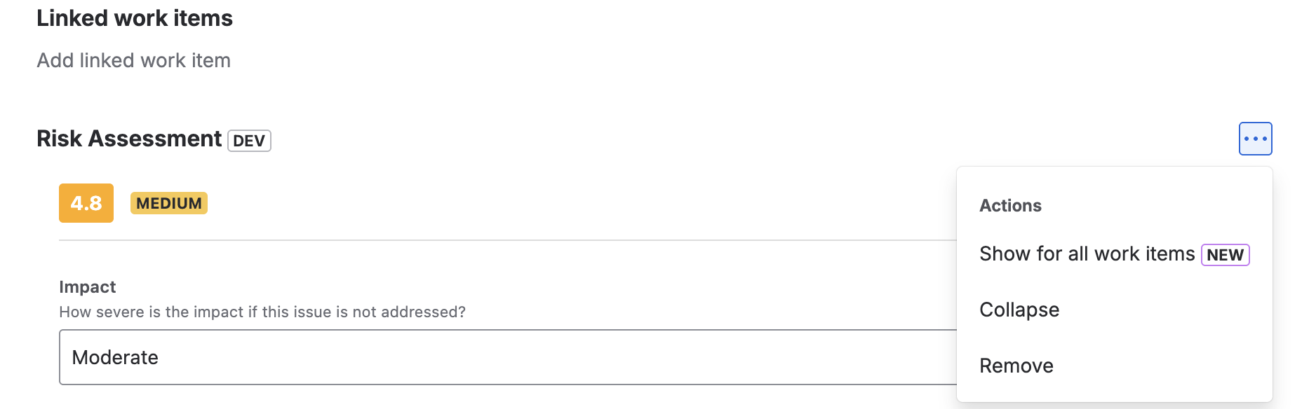 Show for All Work Items