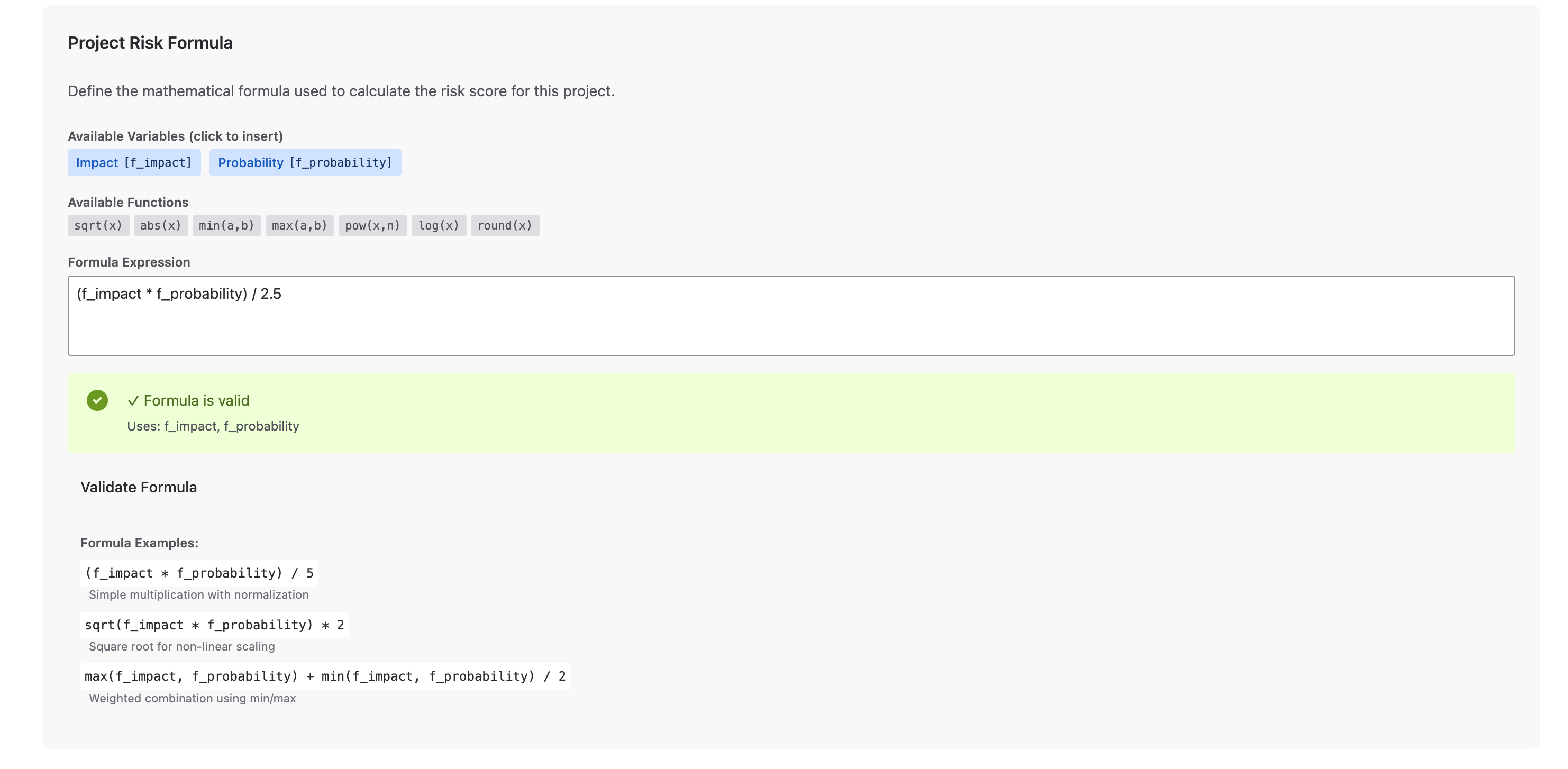 Formula Testing Tool