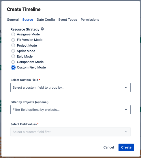 Custom Field Source Configuration