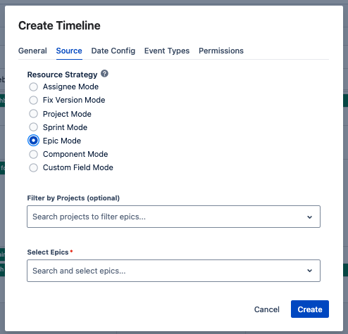 Epic Source Configuration