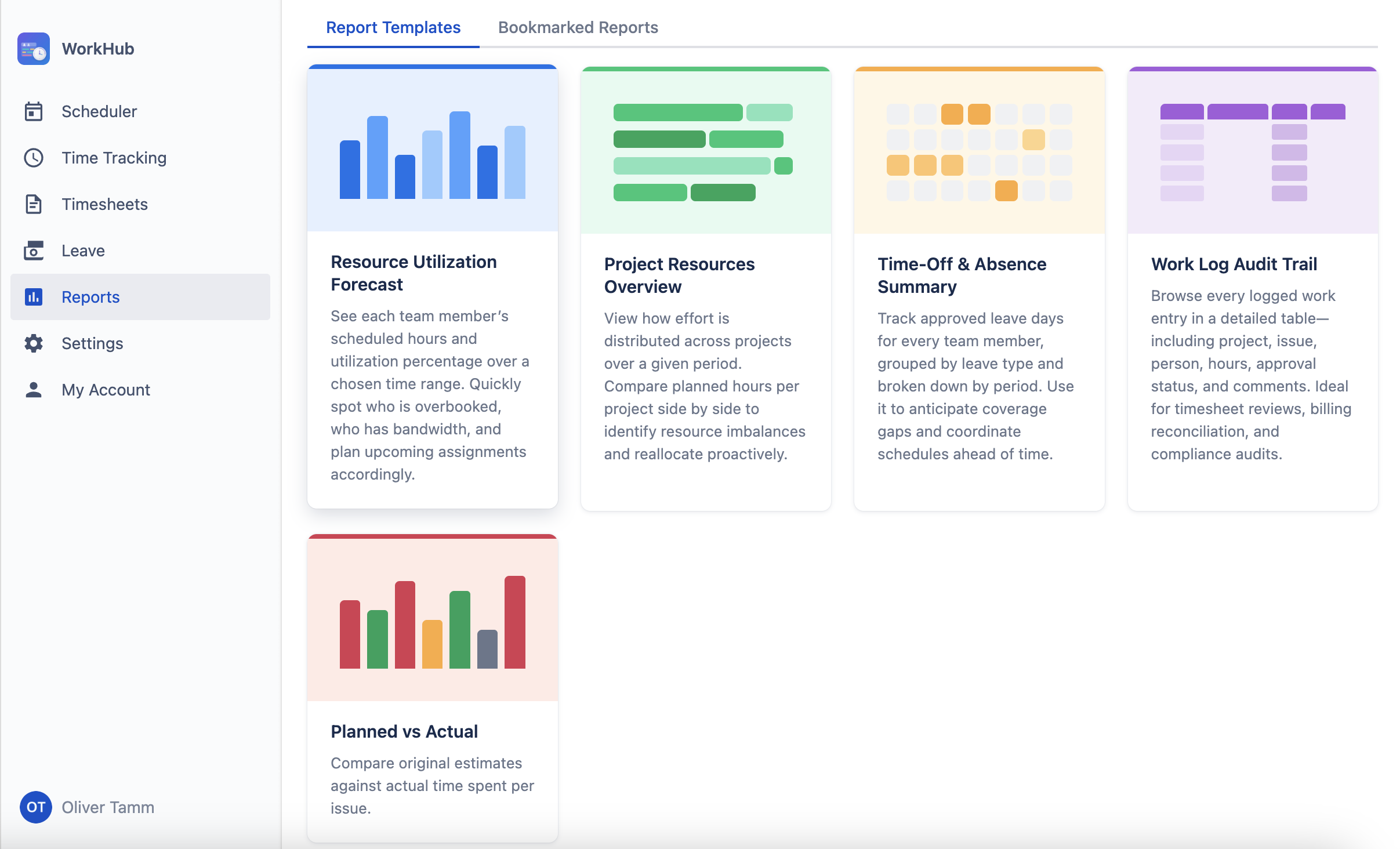 Reports Overview — Report Gallery