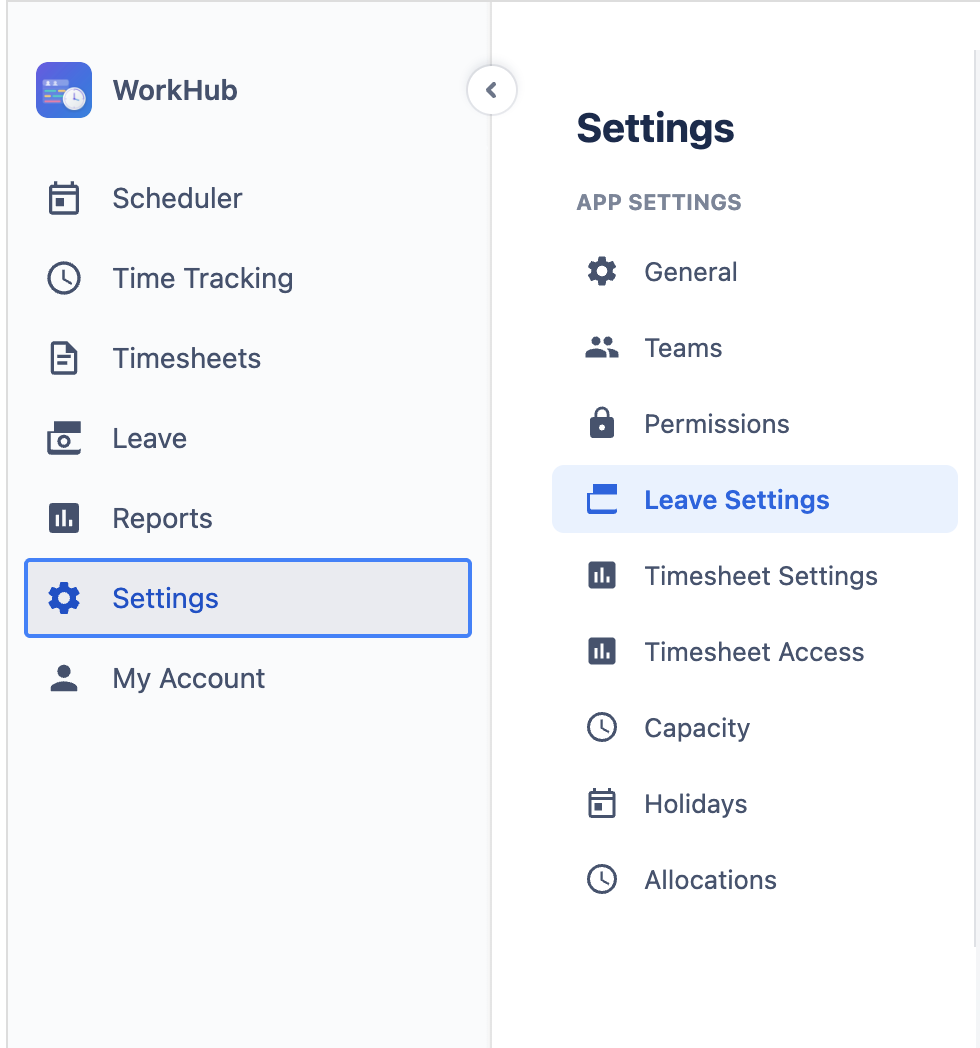 Settings View — Six Tabs